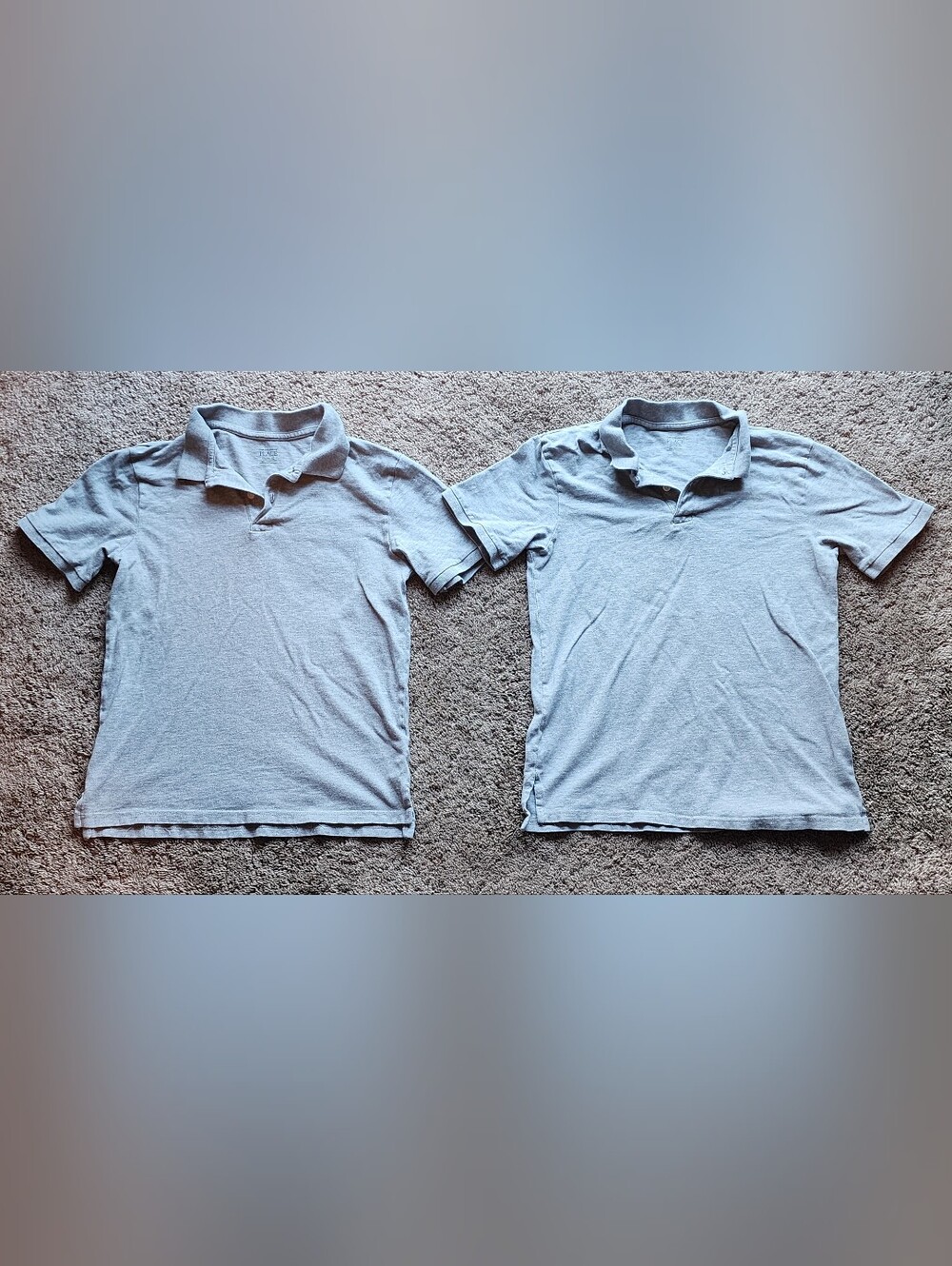 Boys Gray Uniform Shirts Size 16 (XL) The Children's Place, Set Of Two Shirts